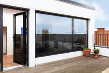 Afbeelding in Gallery-weergave laden, SQUID textile window foil from outside. Color coal transparent